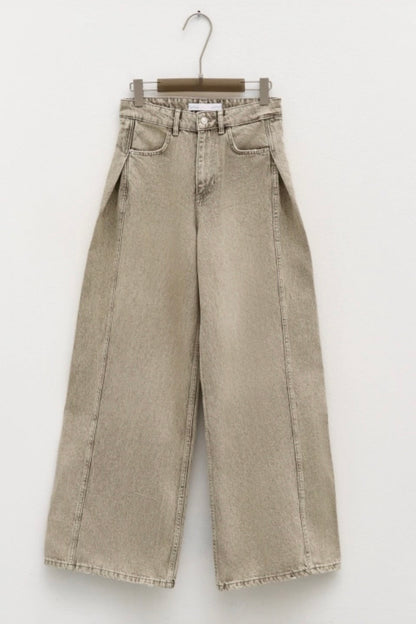 Béžové avantgradní džíny