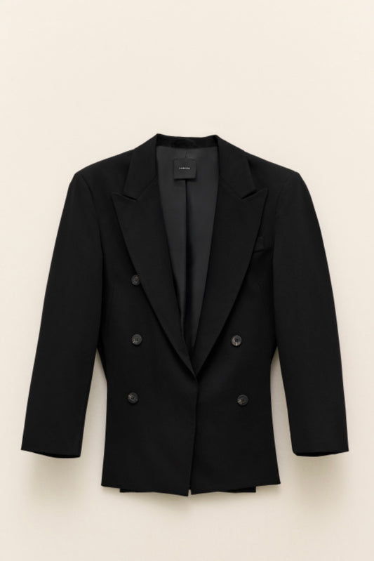 Černé oversized sako s rozparky
