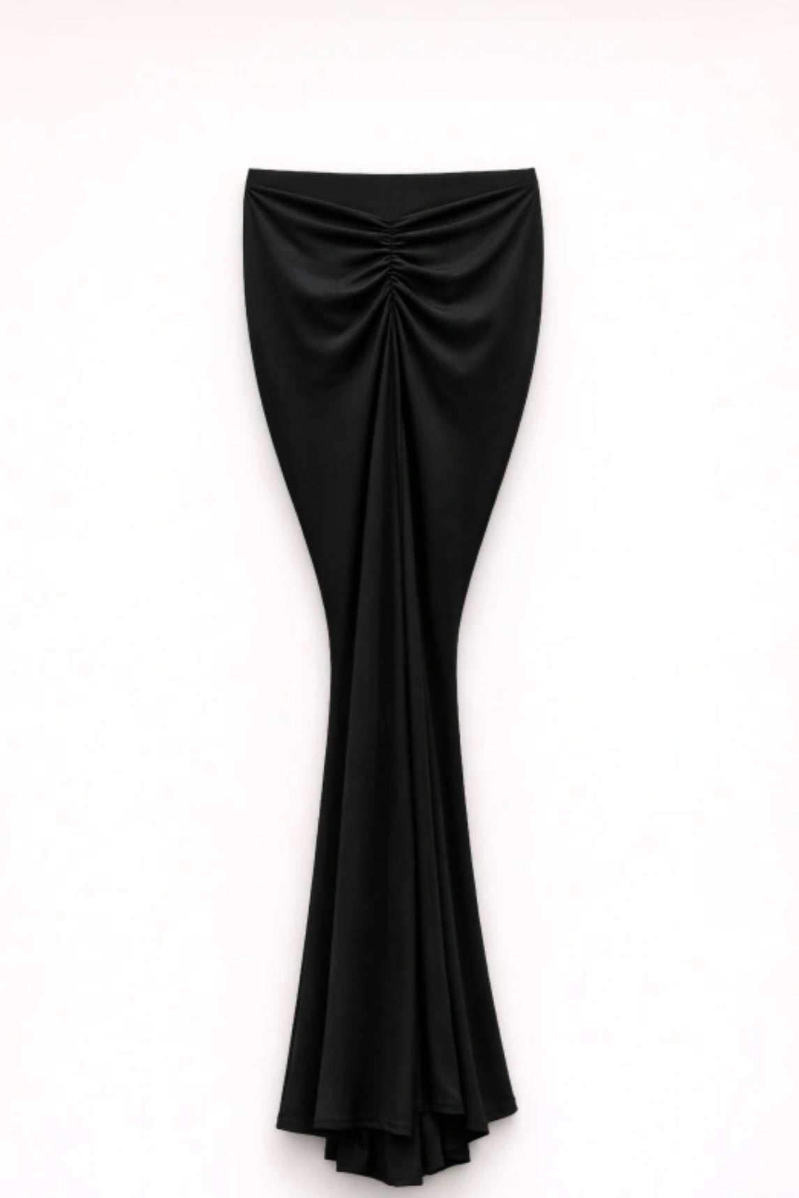 Dlouhá úzká bodycon černá sukně