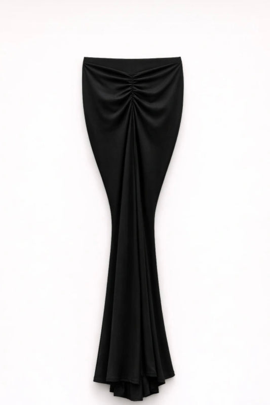 Dlouhá úzká bodycon černá sukně