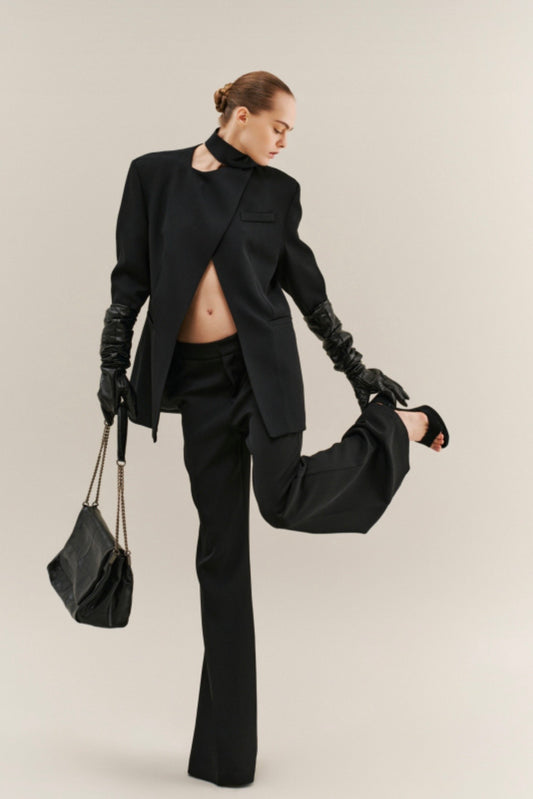 Černé flared kalhoty