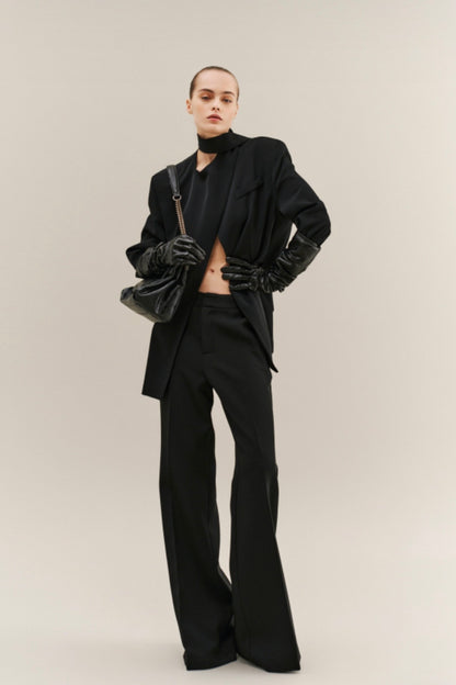 Černé flared kalhoty