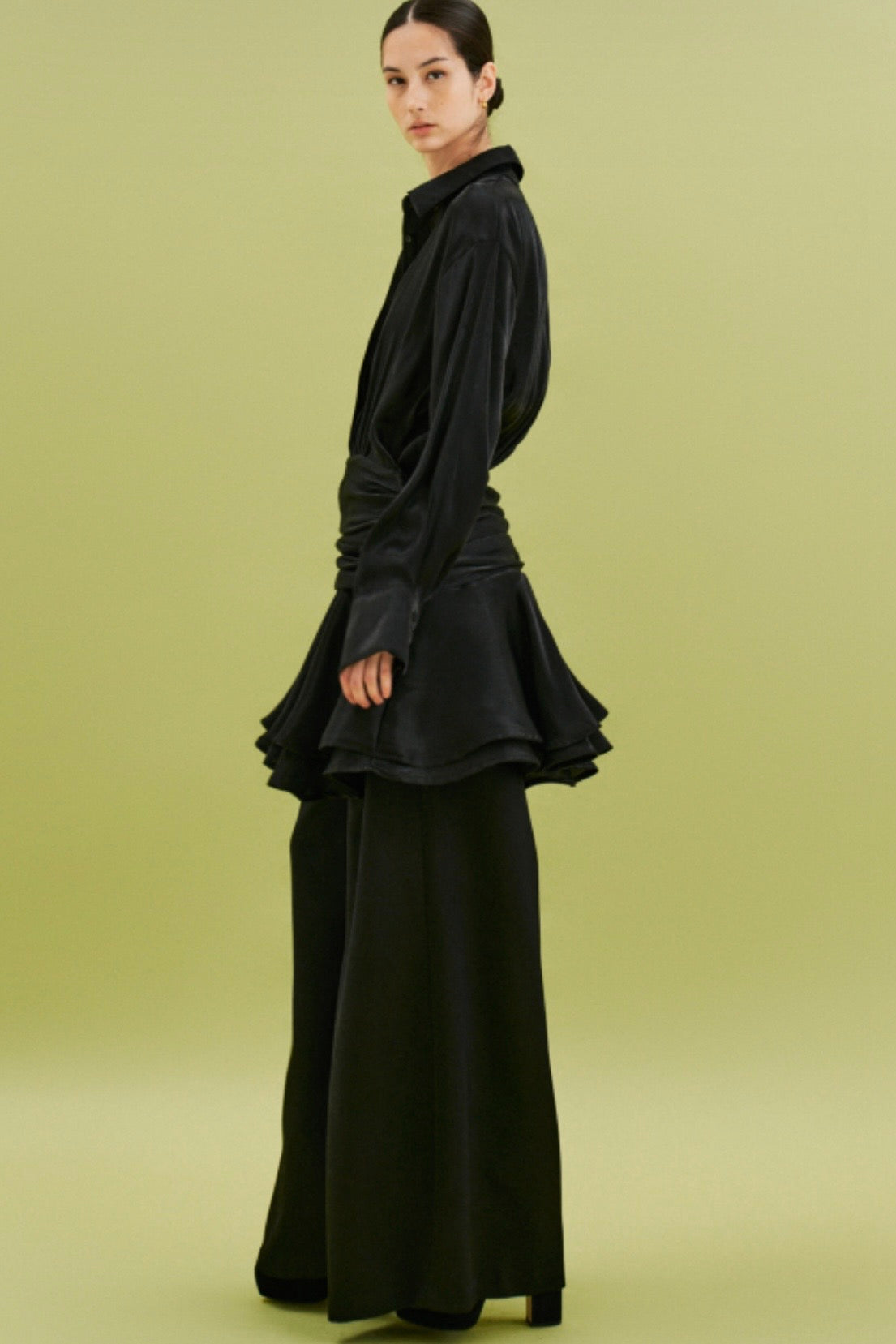 Černé široké kalhoty