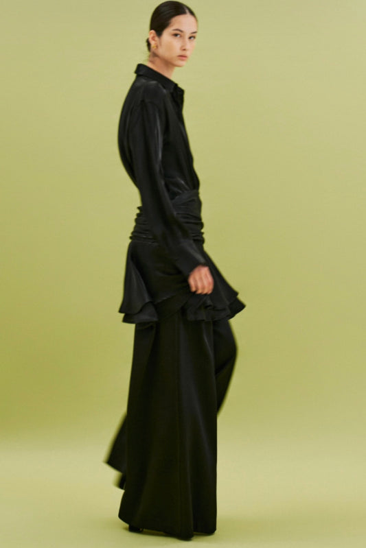 Černé široké kalhoty