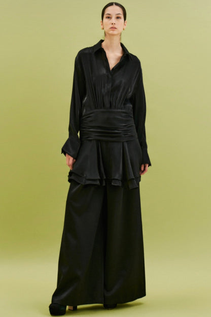 Černé široké kalhoty