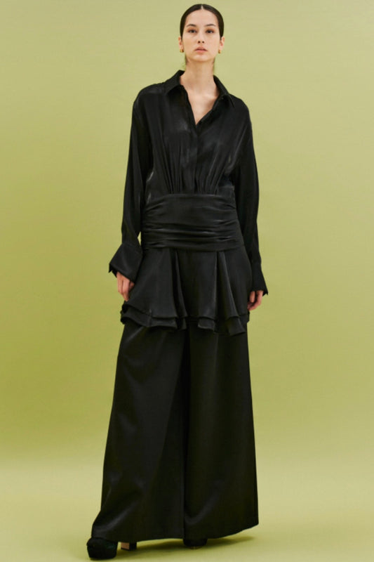 Černé široké kalhoty