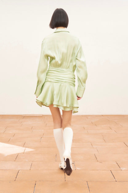 Limetkové krátké šaty