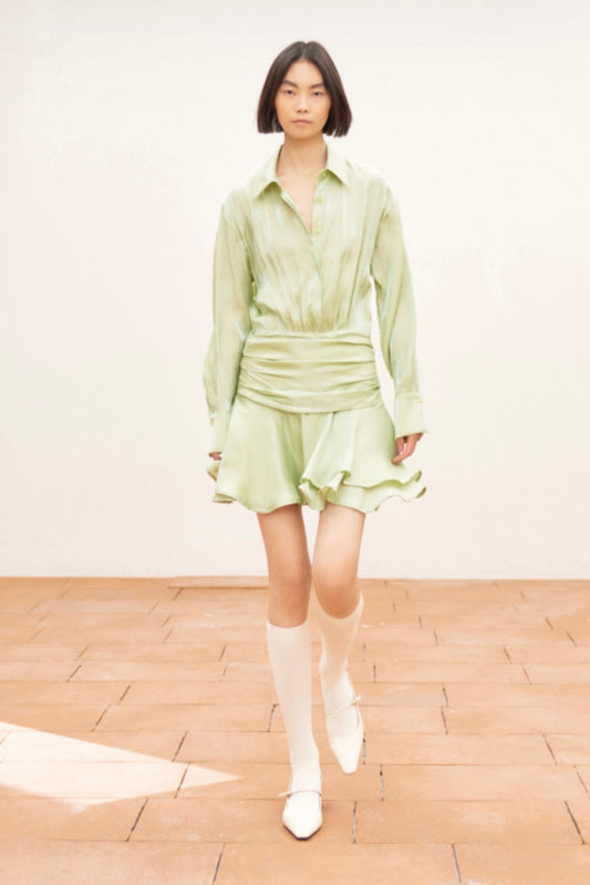 Limetkové krátké šaty