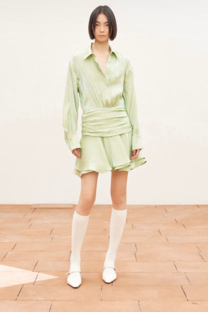 Limetkové krátké šaty