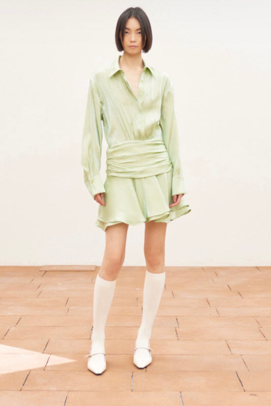 Limetkové krátké šaty