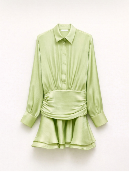 Limetkové krátké šaty