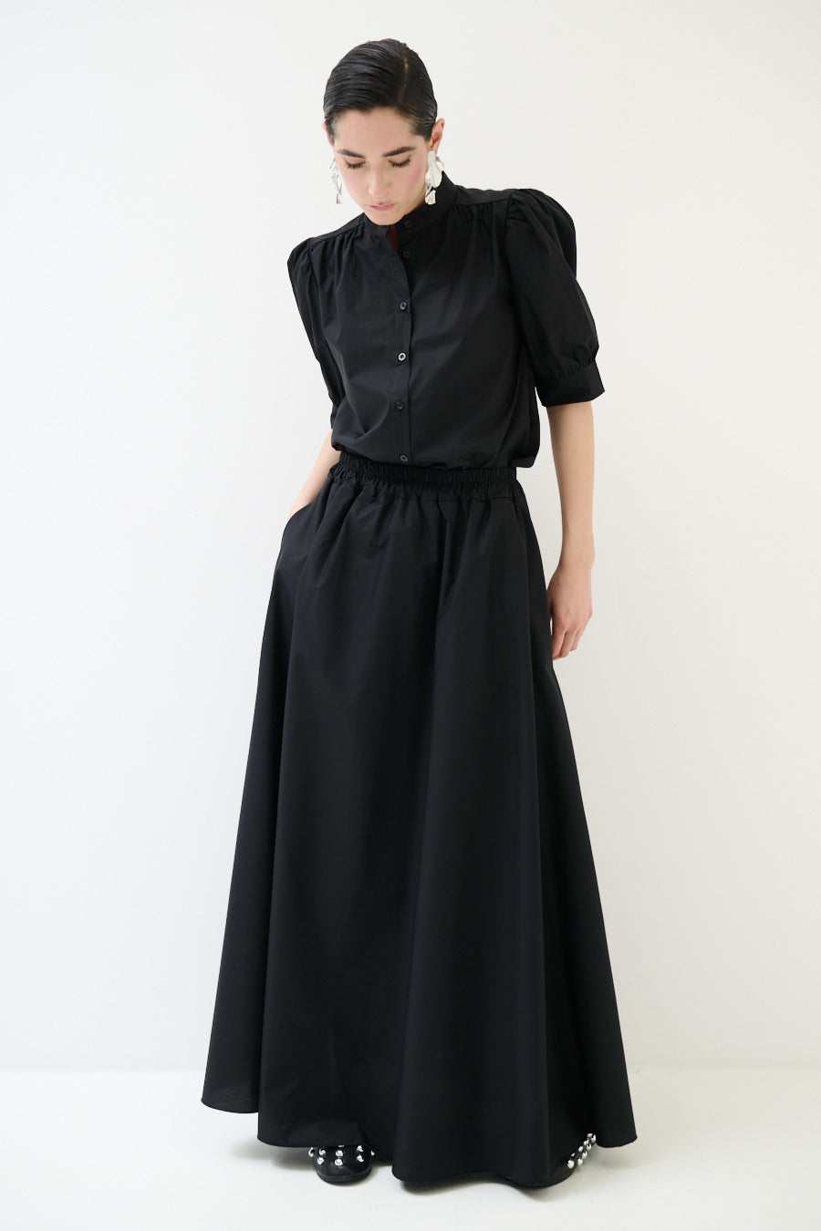 Černá košile s krátkým rukávem