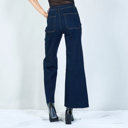 Modré elastické džíny