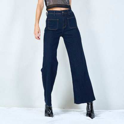 Modré elastické džíny