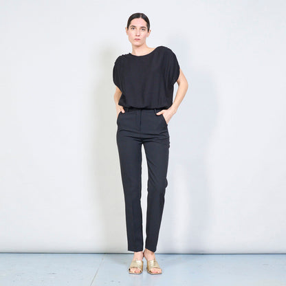 Černé cigaretové kalhoty