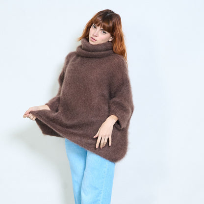 Mohérový svetr se zkrácenými rukávy