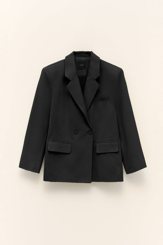 Černé sako s bavlněnou podšívkou