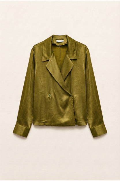 Zelené sako z cupra