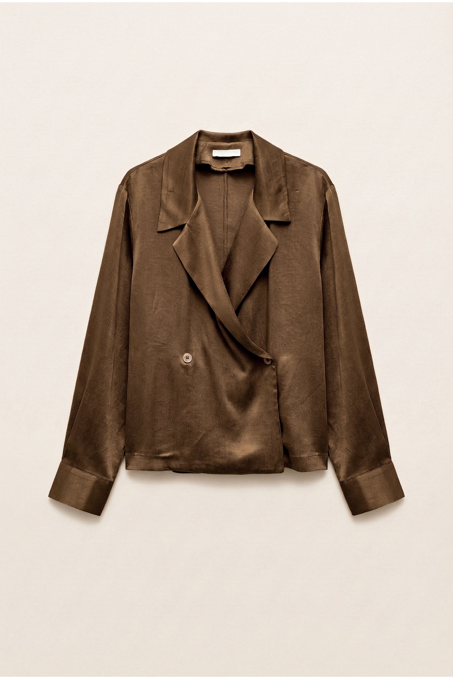 Hnědé sako z cupra