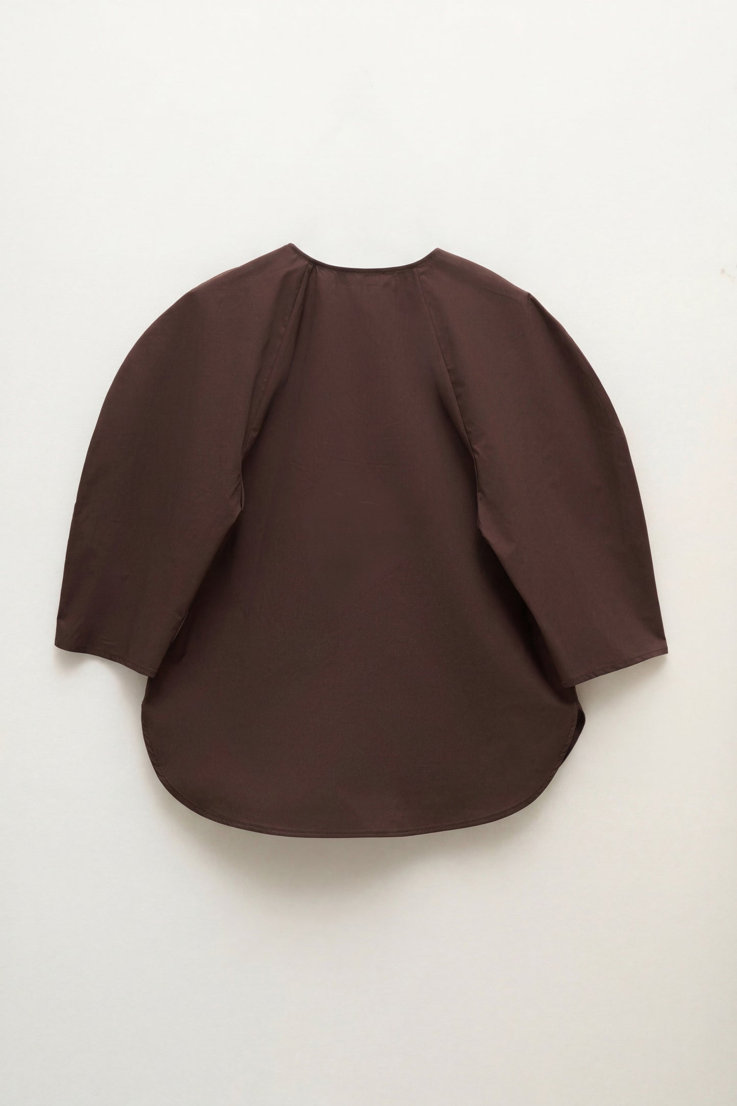 Hnědá bavlněná balónová halenka