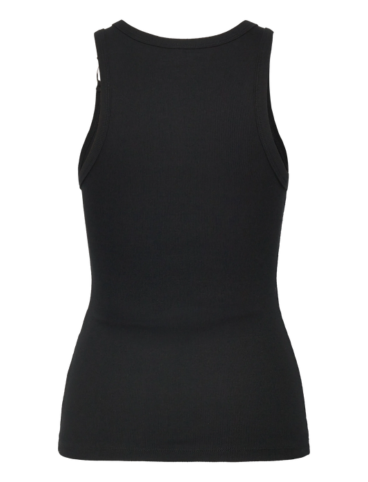 Černý bavlněný top s detailem