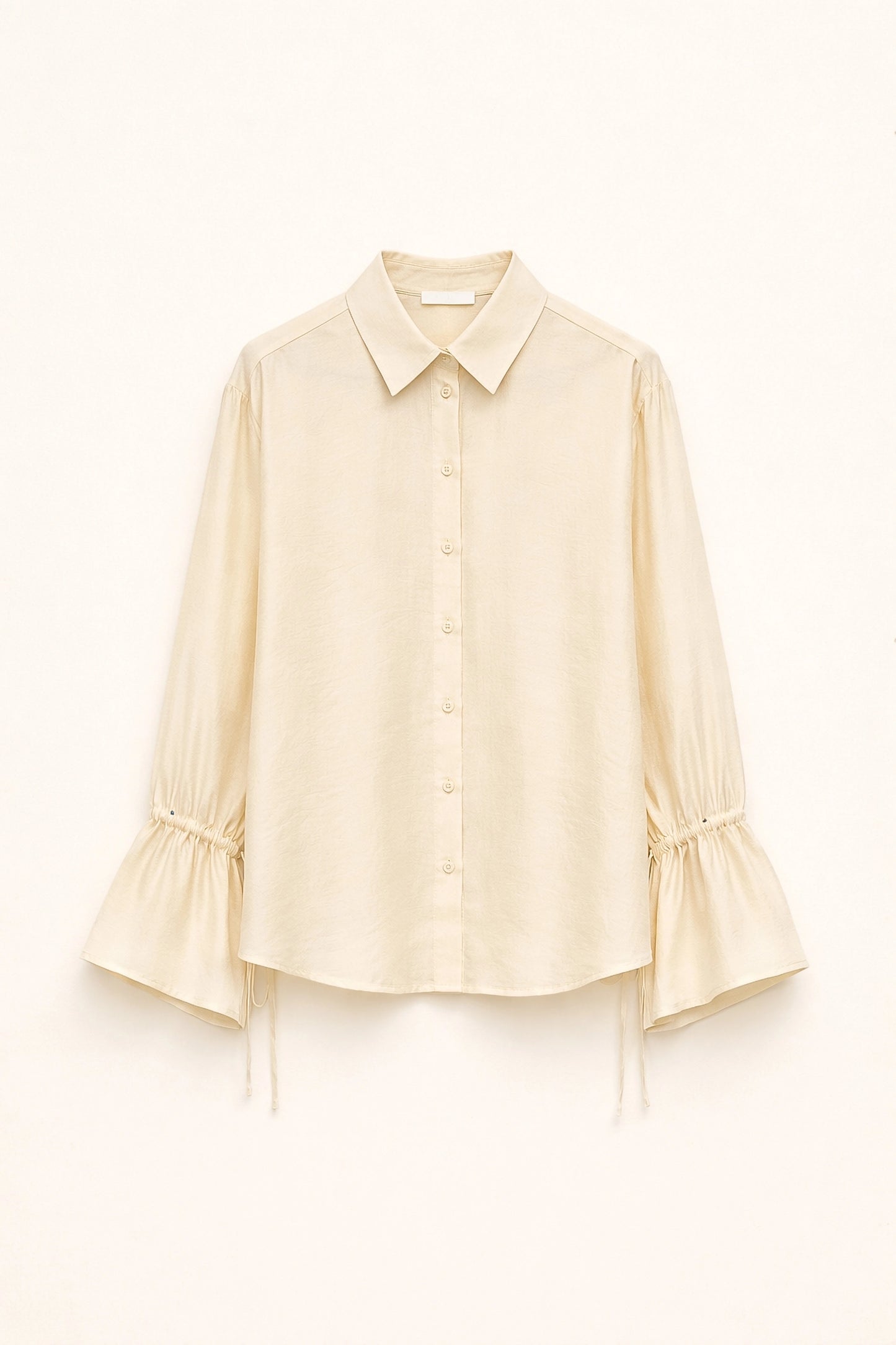 Krémová lněná košile