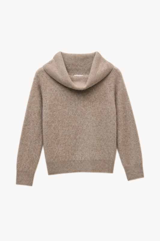 Camel vlněný svetr z ramen z 95% vlny a 5% kašmíru
