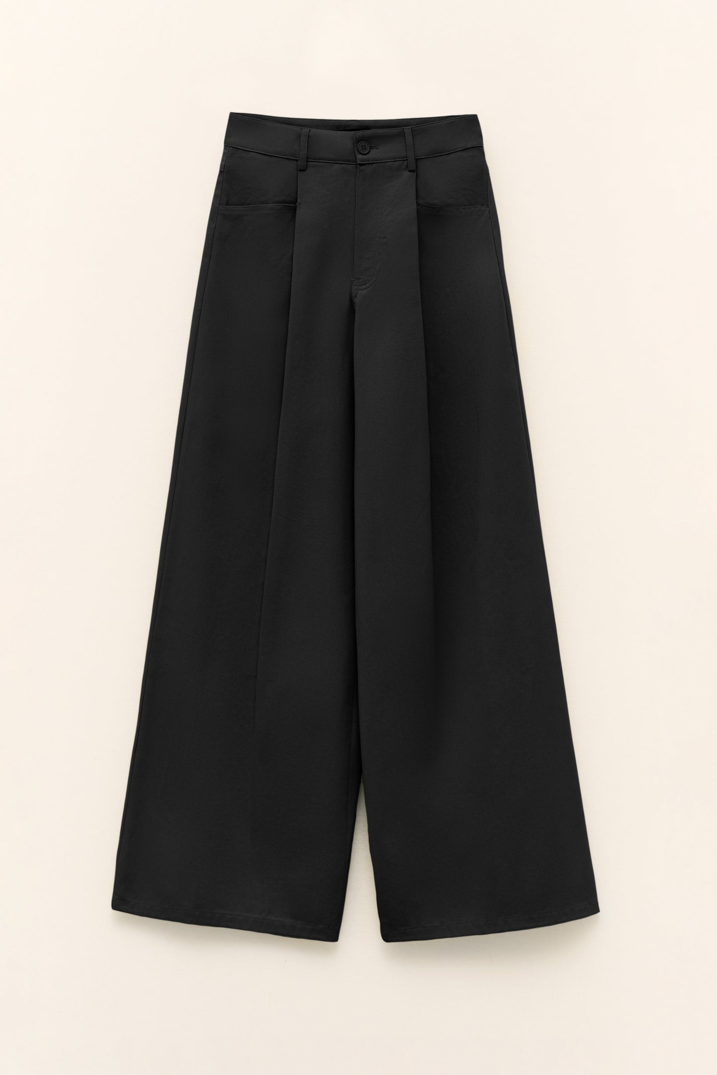 Černé bavlněné kalhoty