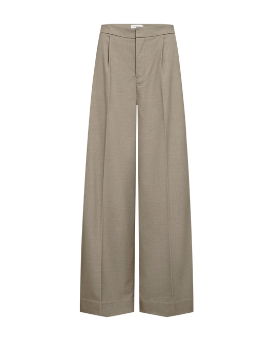 Taupe kostýmové kalhoty