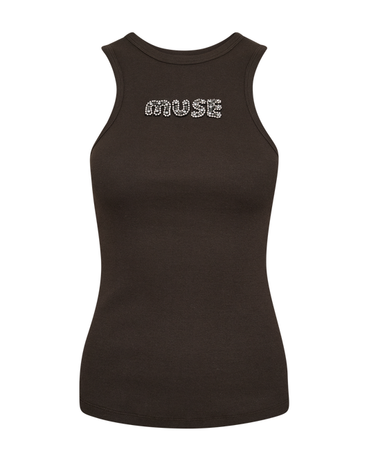 Hnědé tílko s logem