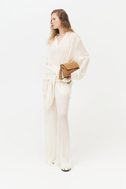 Bílá halenka do V ze 100% rayonu